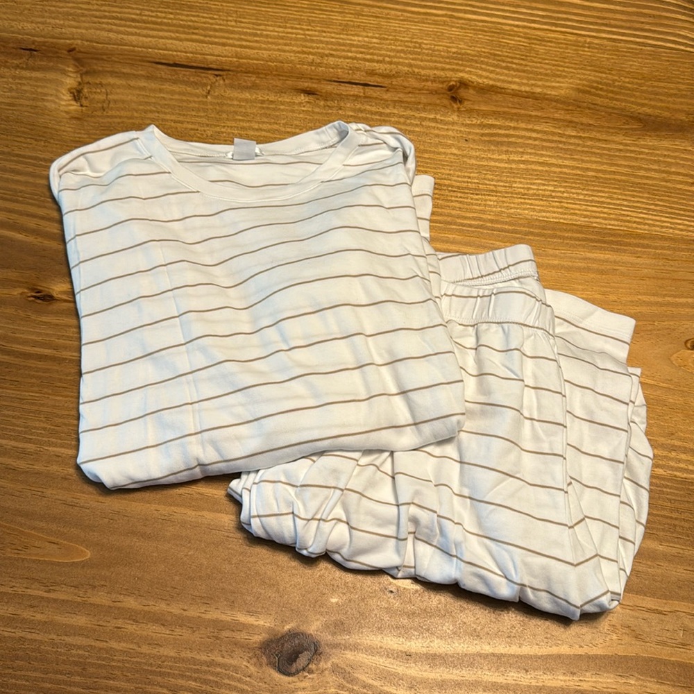 Lake Pajamas Pima Crew Long-Sleeve set in Driftwood - XL